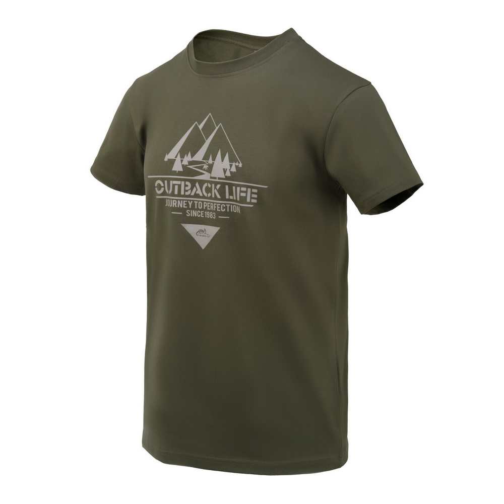 Helikon-Tex® Tričko Helikon T-Shirt (Outback Life) - Taiga Green Velikost: 3XL