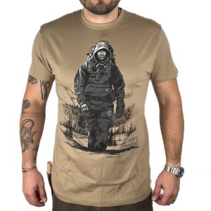 JUBÖ Tričko BUSHCRAFT Bushcrafťák - pískové Velikost: S