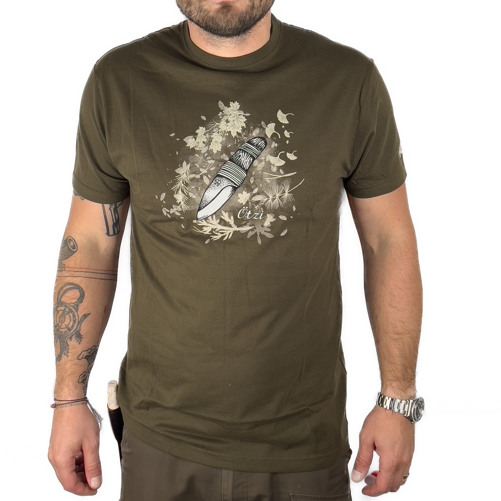 JUBÖ Tričko BUSHCRAFT Ötzi - olivové Velikost: S