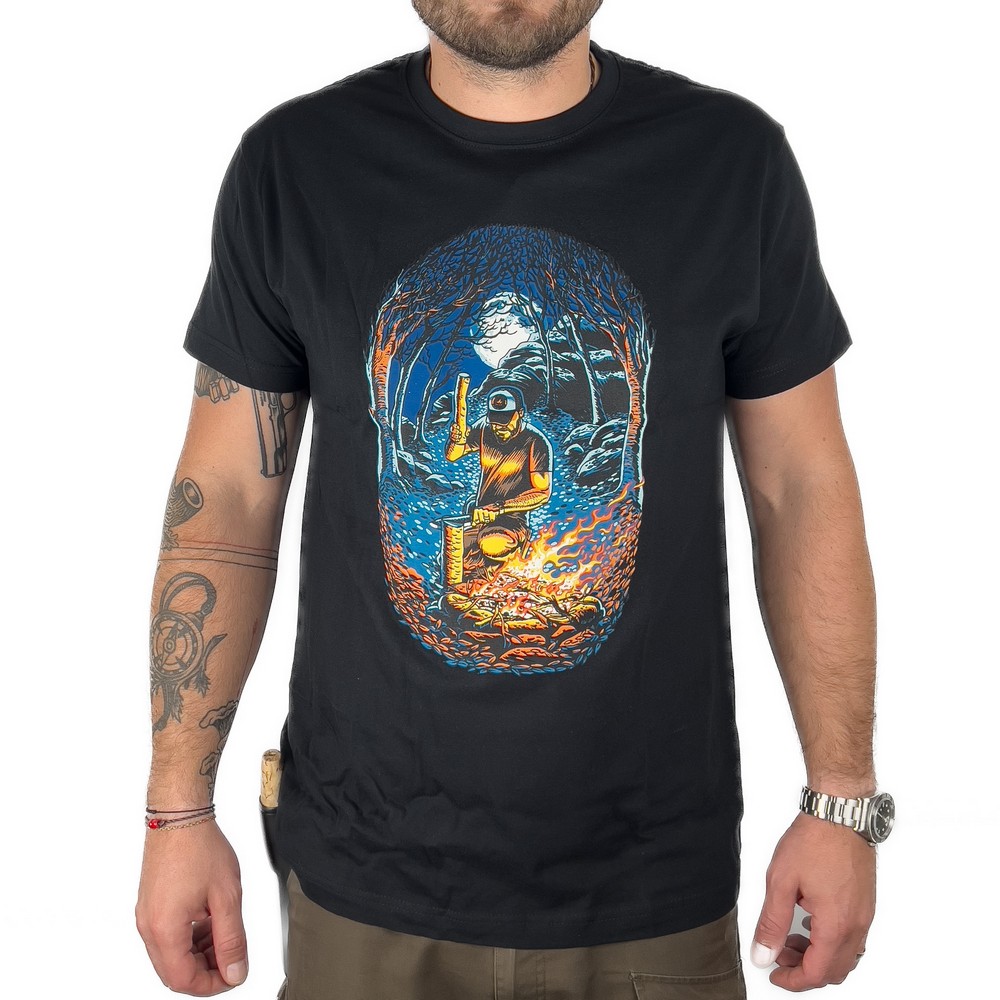 JUBÖ Tričko BUSHCRAFT Thom - černé Velikost: M