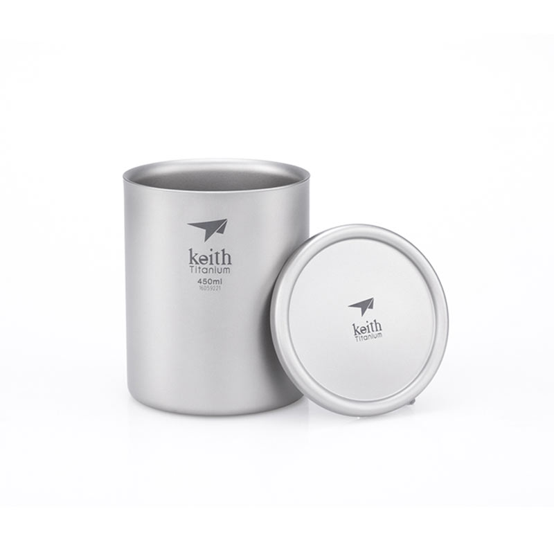 Keith Titanový thermo hrnek s víčkem Mug Double Wall 450 ml