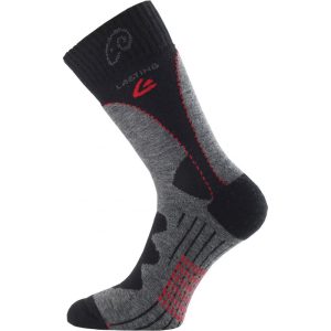 Lasting Ponožky TWA 85% Merino - šedočerné Velikost: M