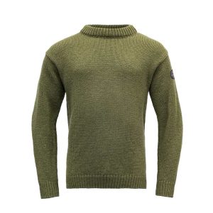 Devold Vlněný svetr Nansen Wool Sweater - Olive Velikost: XXL