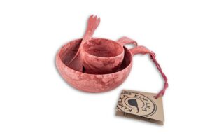 Kupilka Junior SET miska 330 ml + kuksa 120 ml + spork 165 - Cranberry (RED)