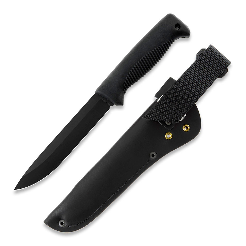 Peltonen Knives Nůž Sissipuukko M95 (PTFE 2024) Ranger Knife Black - kožené pouzdro FJP001