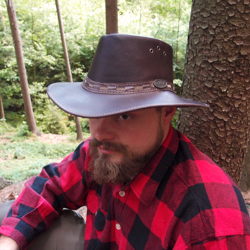 ROGUE Klobouk kožený Ranger Hat Oxblood Velikost: M