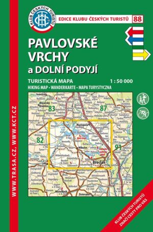 Trasa - KČT Turistická mapa - Pavlovské vrchy