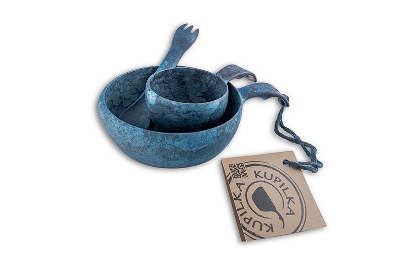 Kupilka Junior SET miska 330 ml + kuksa 120 ml + spork 165 - Blueberry (BLUE)