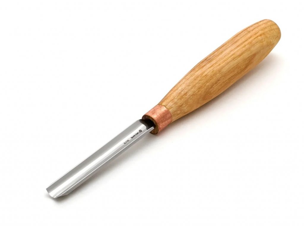 BeaverCraft Kompaktní řezbářské dláto K9/10 - Compact straight rounded chisel - Sweep No.9