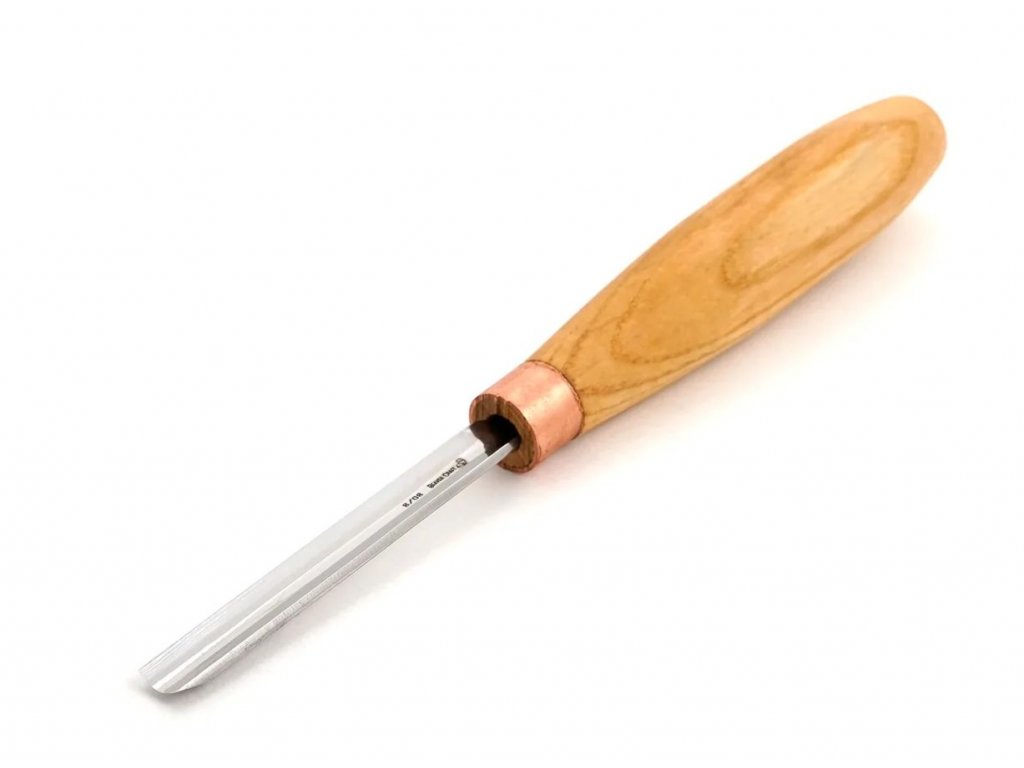 BeaverCraft Kompaktní řezbářské dláto K8/08 - Compact straight rounded chisel - Sweep No.8