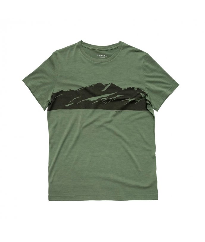 Devold Funkční tričko Classic View zelené – 100% merino Velikost: S