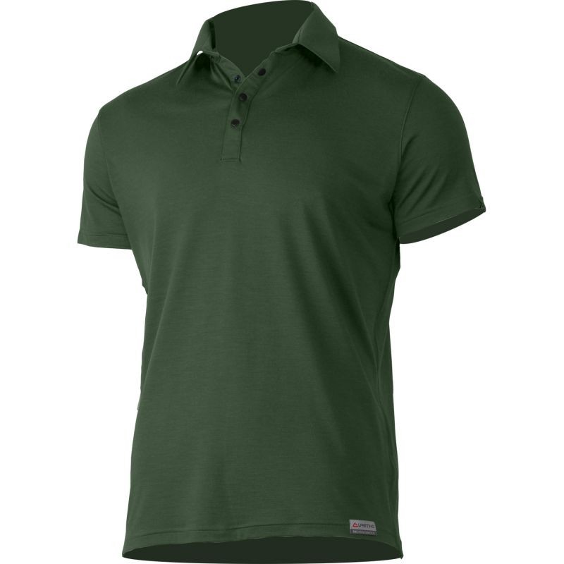 Lasting Pánské vlněné Merino POLO tričko ELIOT zelené 160g Velikost: XXL