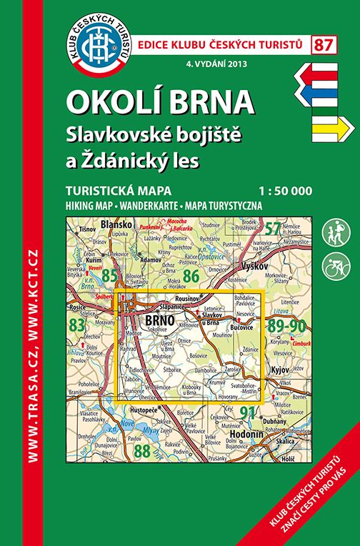 Trasa - KČT Turistická mapa - Okolí Brna