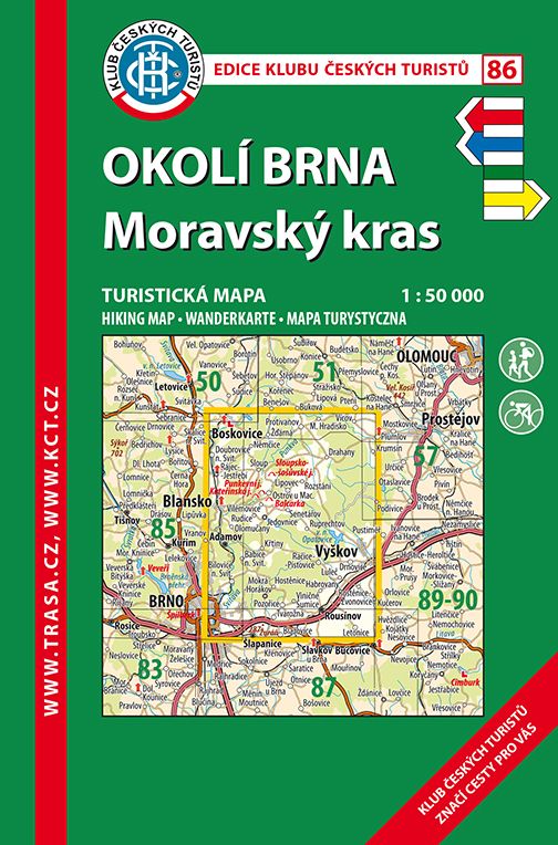 Trasa - KČT Laminovaná turistická mapa - Okolí Brna