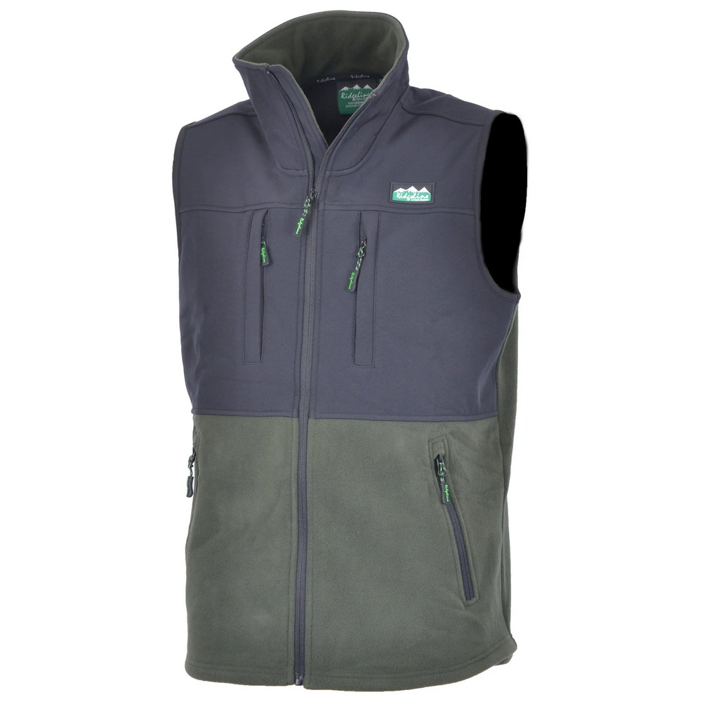 Ridgeline Vesta Men's Hybrid Fleece Vest - Olive/Black Velikost: 4XL