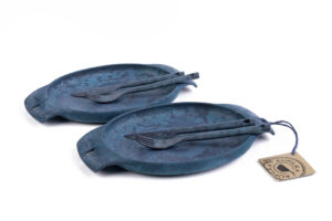 Kupilka Fill That Belly - 2x Talíř 440 ml + 2x nůž + 2x vidlička - Blueberry (BLUE)