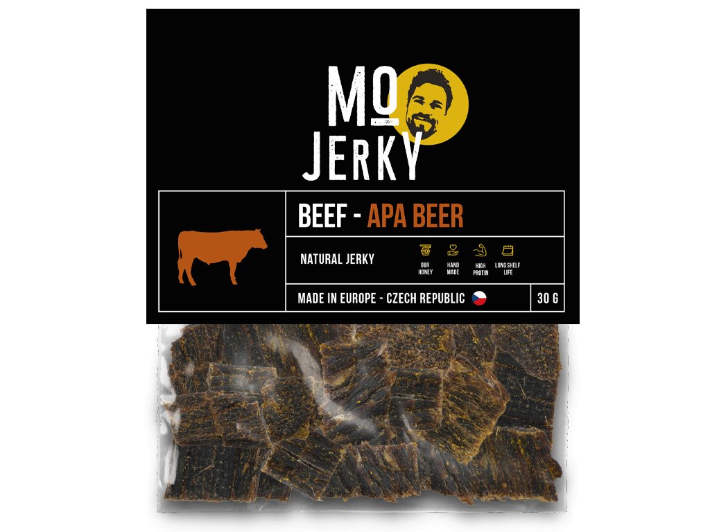 MO Jerky Sušené maso Hovězí jerky - Apa beer 30 g