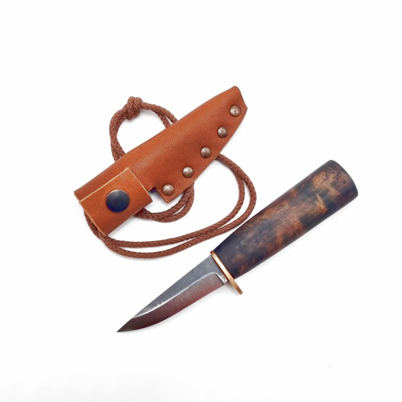 Juha Perttula JSP Nůž - Finger Guard Puukko 80 mm + pouzdro