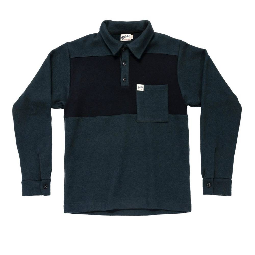 Devold Polo-košile svrchní vlněná 100% Archive Ferry Polo - Pine Velikost: S