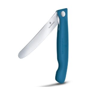 Victorinox Skládací svačinový nůž Swiss Classic Picnic Wavy Knife 11 cm - modrý
