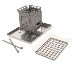 Firebox Outdoors Turistický vařič DŘÍVKÁČ Firebox FREESTYLE Stainless Single Stove Kit (4 PANELS) Dřevo