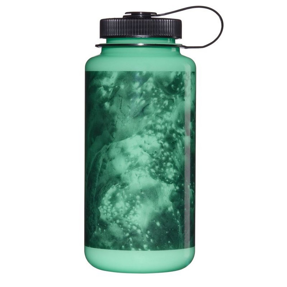 Nalgene Svítící láhev Wide Mouth Sustain 1000ml - Glow BLACK WORMS