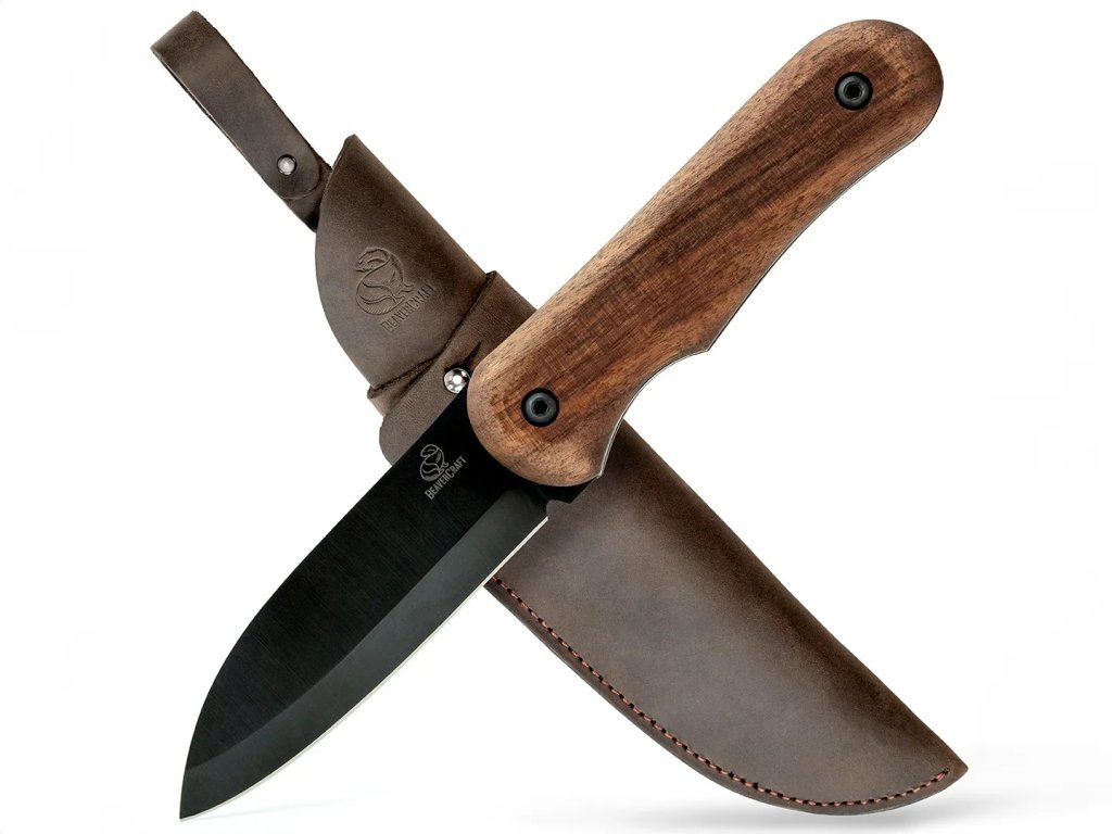 BeaverCraft Nůž Bushcraft Knife BSH5 Shadow Carbon Steel - Walnut