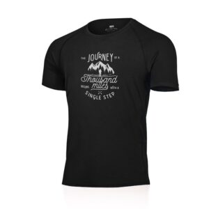 Lasting Pánské vlněné Merino triko JOURNEY 160g - černé Velikost: L