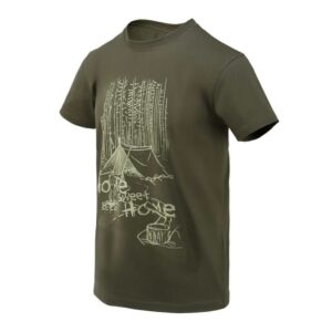 Helikon-Tex Tričko Helikon T-Shirt (Home Sweet Home) - Taiga Green Velikost: 3XL