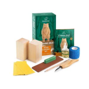 BeaverCraft Dárková vyřezávací sada DIY12 Standing Bear Wood Carving Kit