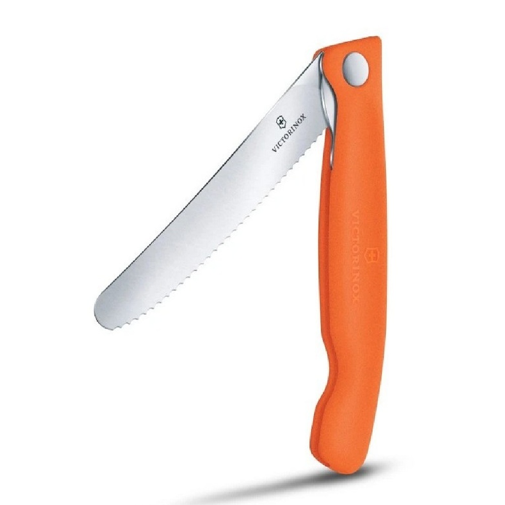 Victorinox Skládací svačinový nůž Swiss Classic Picnic Wavy Knife 11 cm - oranžový