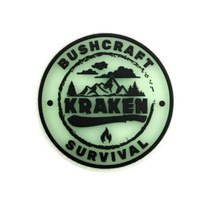 JUBÖ Nášivka KRAKEN Bushcraft & Survival ø8 cm fluorescentní – velcro