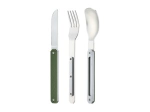 Akinod Příborová sada Magnetic Straight Cutlery 12H34 Mirror - Aluminium Khaki