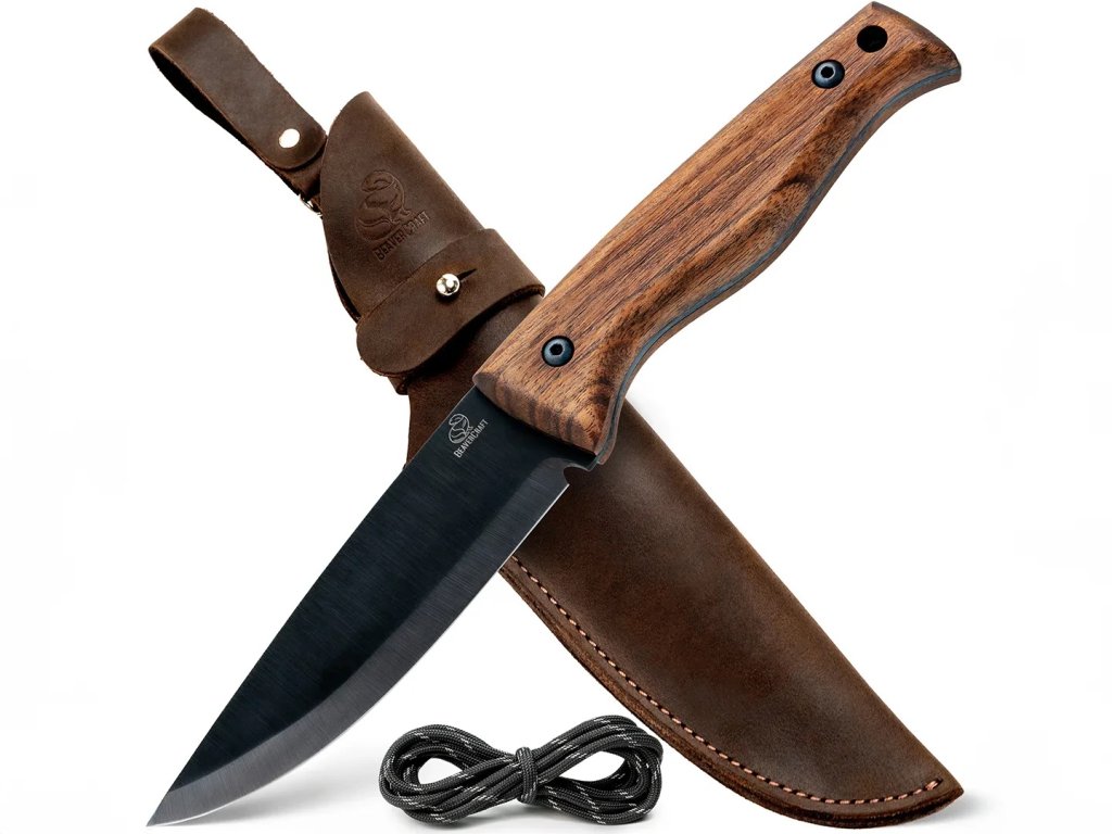 BeaverCraft Nůž Bushcraft Knife BSH3 Nightfall Carbon Steel - Walnut