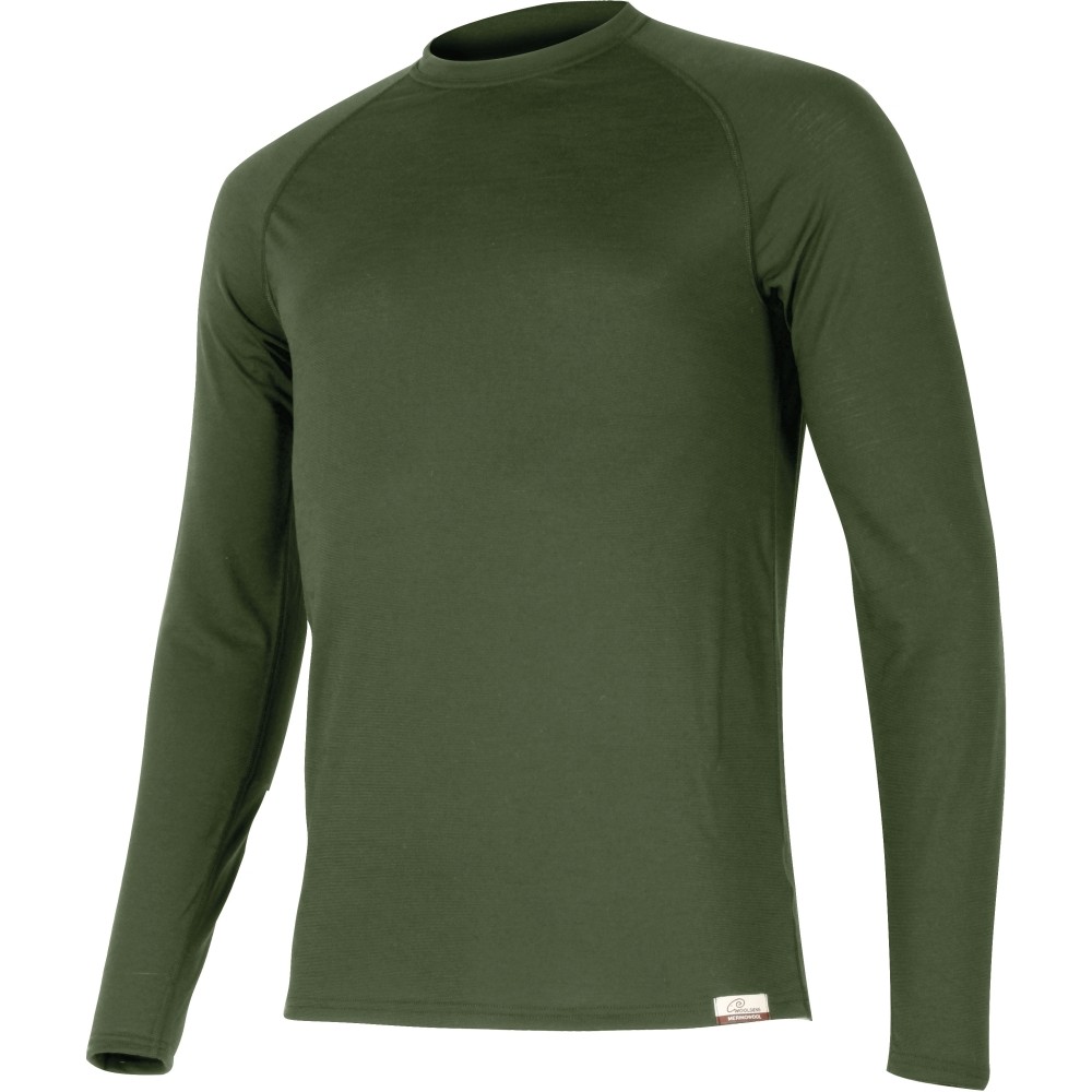 Lasting Vlněné merino triko ATAR 160g - tmavě zelené Velikost: L