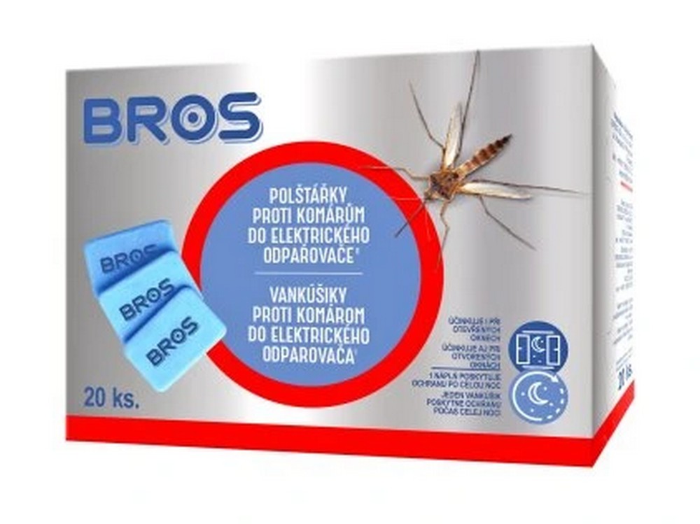 Bros Insekticidní polštářky do elektrického odpařovače – 20 ks