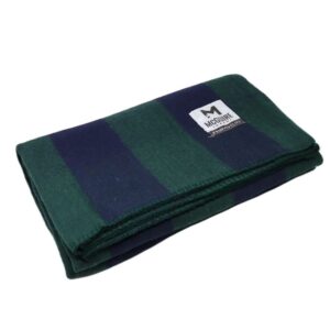 McGuire Gear Vlněná deka 80% vlna obšitá 160 x 230 cm - zeleno-modrá
