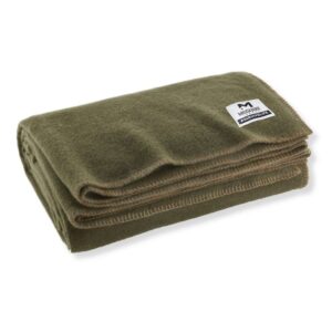 McGuire Gear Vlněná deka 80% vlna obšitá 160 x 230 cm - zelená