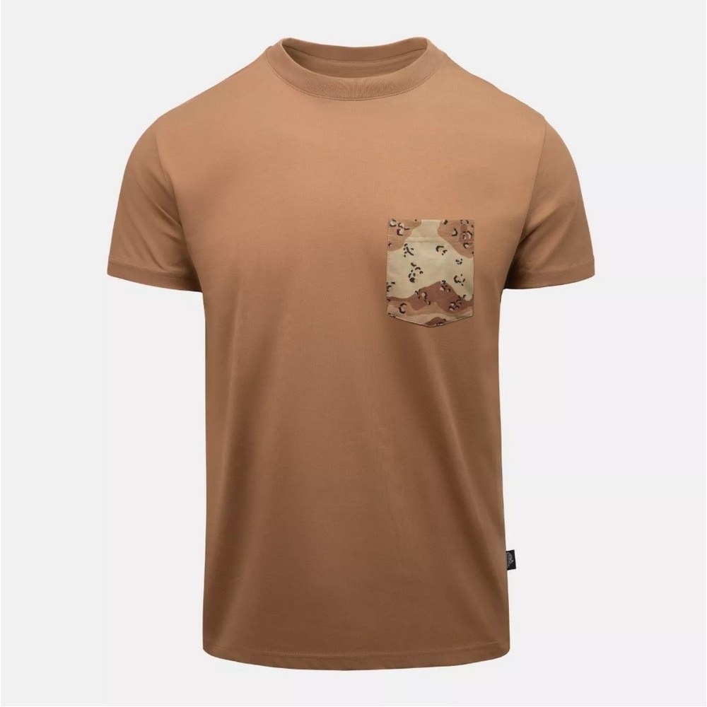 Helikon-Tex Tričko Helikon T-shirt (6 Color Desert Pocket) - Mud Brown Velikost: M
