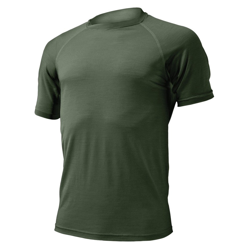 Lasting Pánské vlněné Merino triko QUIDO 160g - tmavě zelené Velikost: XXL