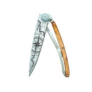 deejo Kapesní nůž 1CB054 Tattoo 37g - olive wood - Terra Incognita