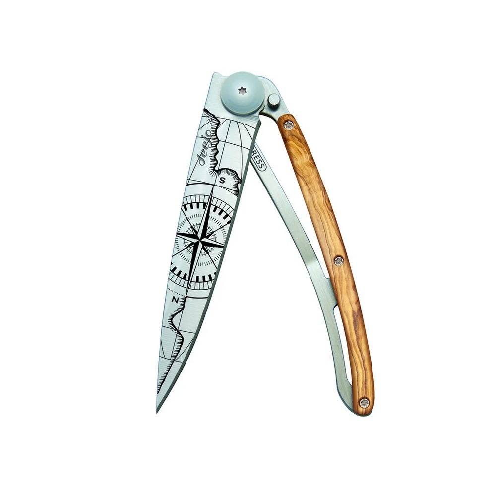 deejo Kapesní nůž 1CB054 Tattoo 37g - olive wood - Terra Incognita