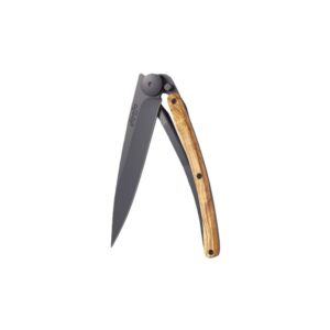 deejo Kapesní nůž 1GB001 Black 37g - olive wood