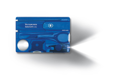 Nůž v kartě Victorinox SwissCard Lite (Barva: Modrá transparent)