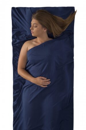 Pružná vložka do spacáku Expander Liner - Traveller (with Pillow slip) Modrá