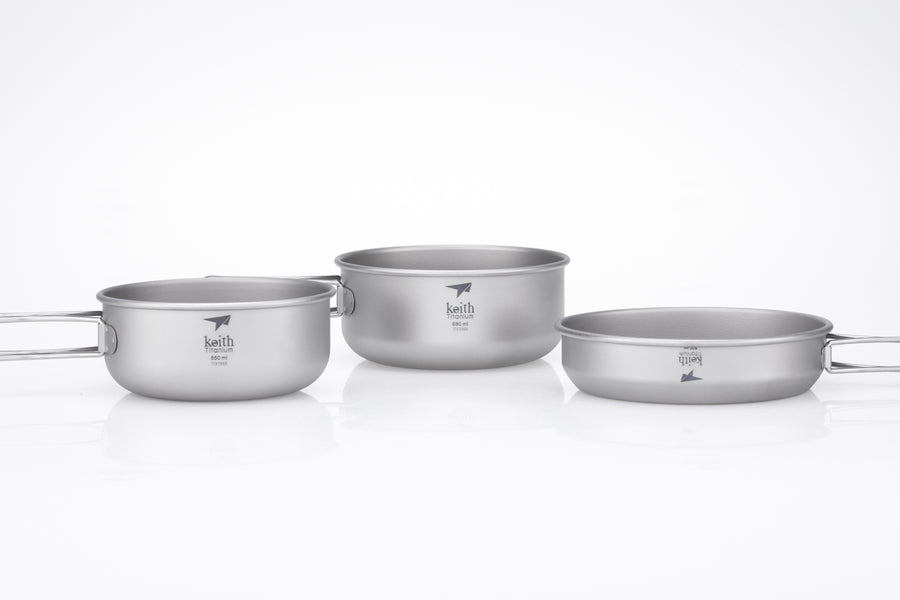 Keith Titanová třídílná sada na vaření Cook Set Ti6053 (243g)