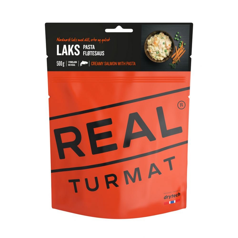 Real Turmat Dehydratované jídlo Creamy salmon with pasta - losos s těstovinami - 500g
