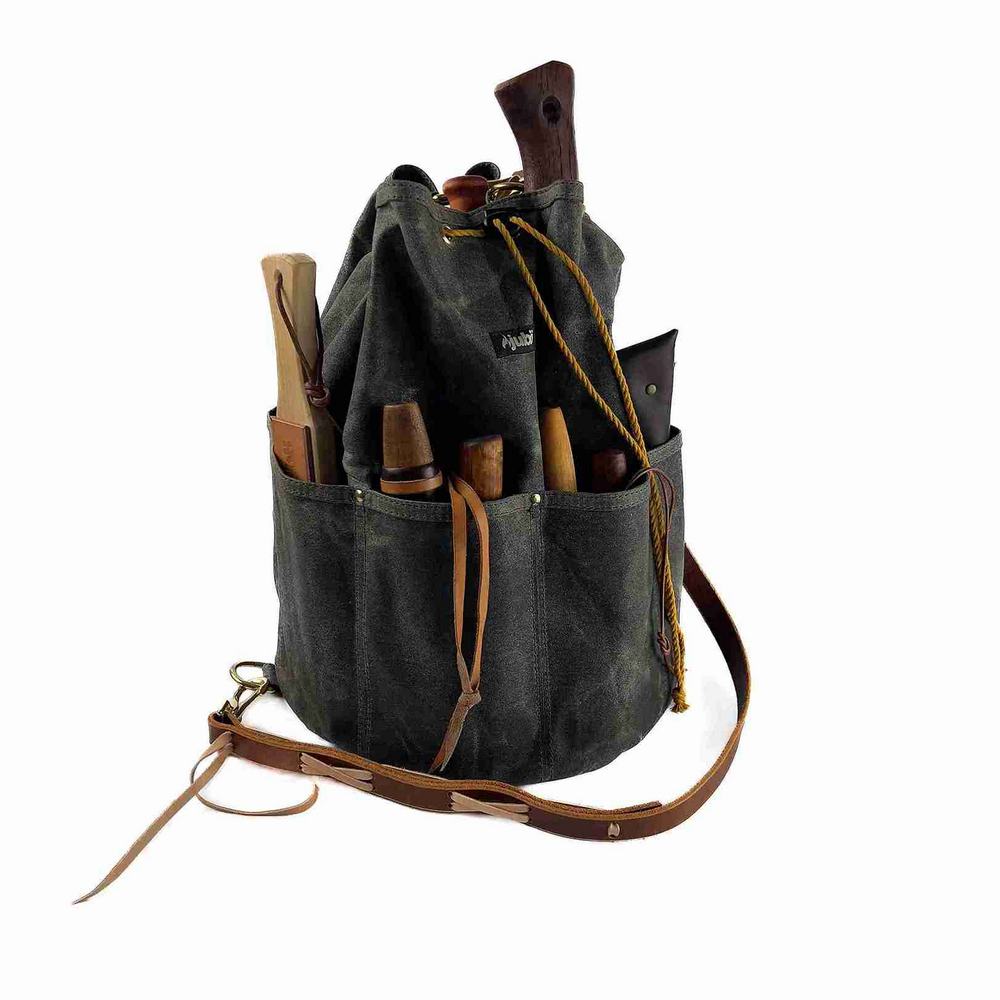 JUBÖ Brašna / vak přes rameno Bushcraft Waxed Outland Crafter- olivová