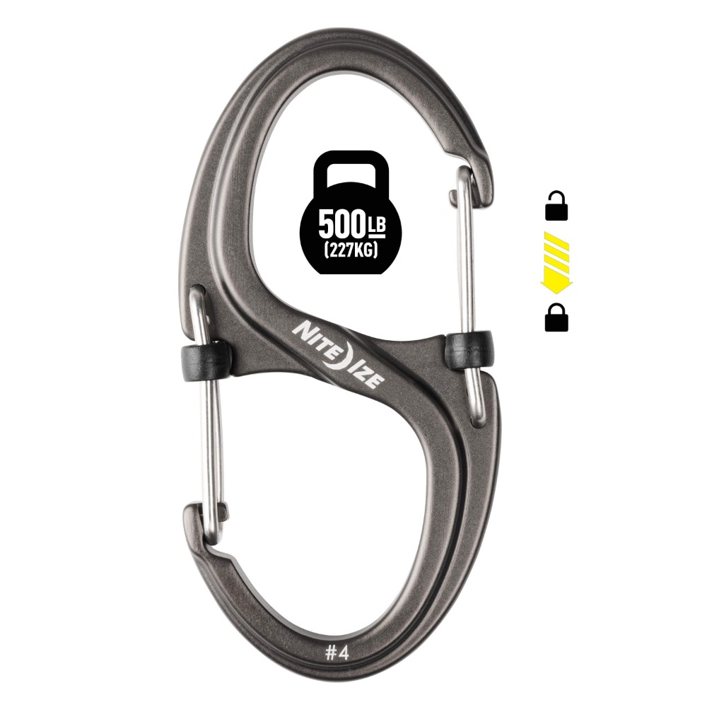 Nite Ize S-Biner XT SlideLock Dual Carabiner – charcoal