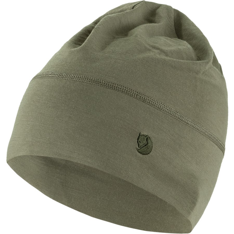 Fjällräven Čepice Abisko Lite Wool Beanie - Light Olive